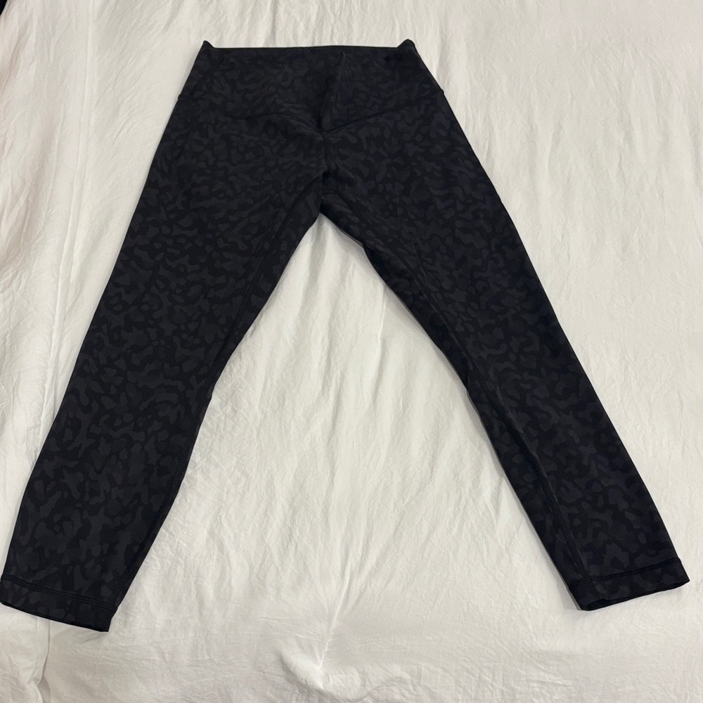Lululemon Black Patterned High-Waist Leggings